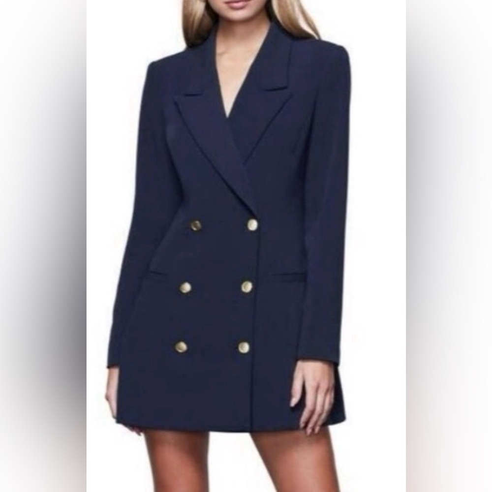 NWT🆕146- Good American Women Black Gold Accent Blazer Sz 3